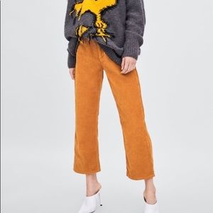 ZARA • high rise cropped pants